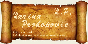 Marina Prokopović vizit kartica